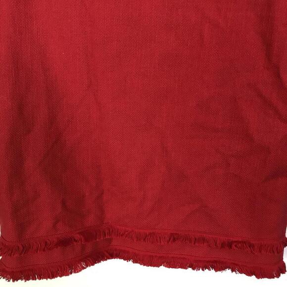 Ann Taylor Skirt Womens Size 8 Red Fringe Pencil Career Statement Office - Picture 4 of 9